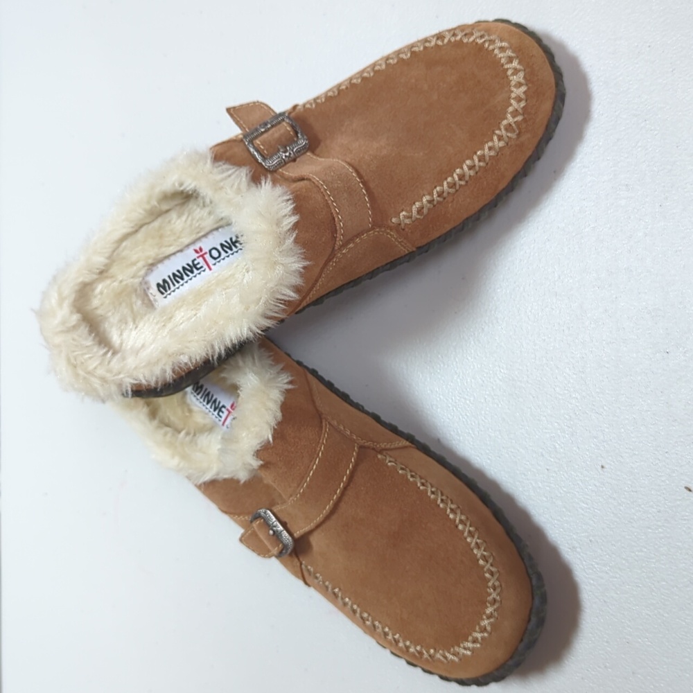 Minnetonka, brown mule/clogs. Sz. 8